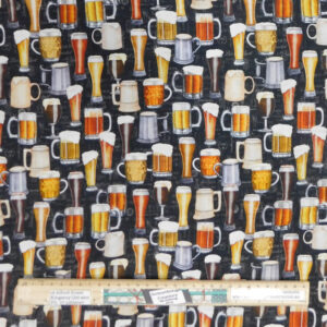 Quilting Patchwork Sewing Fabric Beer Allover 50x55cm FQ