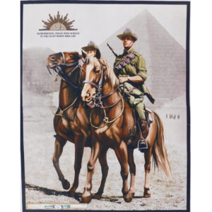 Patchwork Quilting Sewing Fabric Honoring the Light Horse Brigade Panel 91x110cm