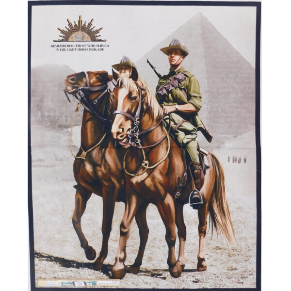 Patchwork Quilting Sewing Fabric Honoring the Light Horse Brigade Panel 91x110cm