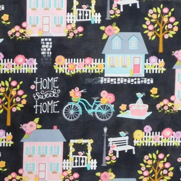 Quilting Patchwork Sewing Fabric Home Sweet Home 50x55cm FQ