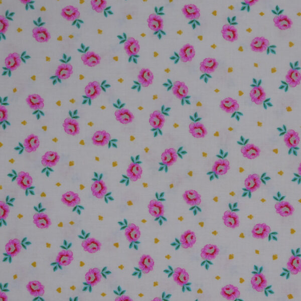 Quilting Patchwork Fabric Tula Pink Curiouser Cream Flowers 50x55cm FQ