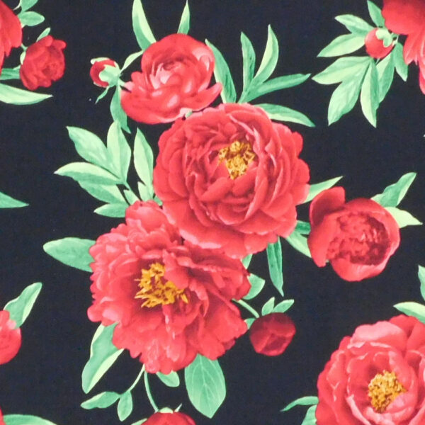 Quilting Patchwork Sewing Fabric Red Rose Medium 50x55cm FQ