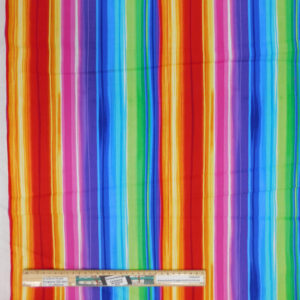 Quilting Patchwork Sewing Fabric Rainbow Stripes 50x55cm FQ