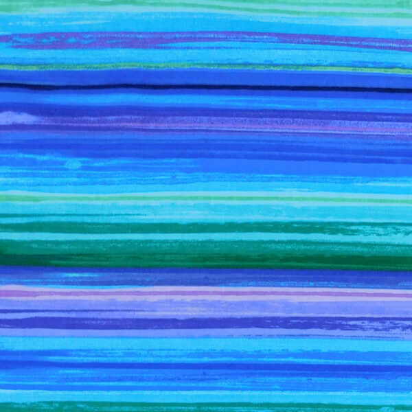 Quilting Patchwork Sewing Fabric Blue Purple Green Stripes 50x55cm FQ