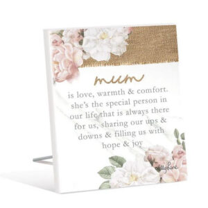 French Country Mothers Day Mum Love Warmth Wood Standing Sign