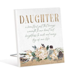French Country White Protea Daughter Beautiful Wooden Standing Sign