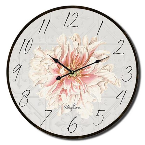 Clock Country Vintage Inspired Wall Vintage Floral 33cm