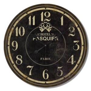 French Country Retro Wall Clock 60cm Hotel De Pasquier