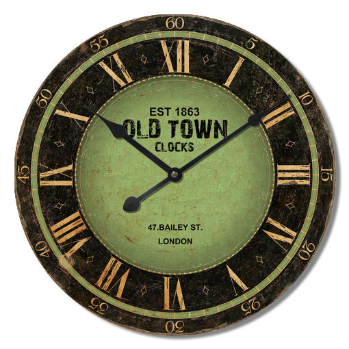 French Country Retro Wall Clock 60cm Hotel Bailey St London