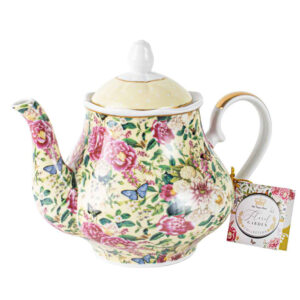Old Tupton Ware Country Kitchen Tea Pot Floral Garden Cream Teapot