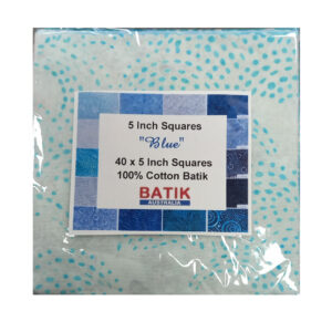 Batik Quilting Patchwork Charm Pack Blues 5 Inch Fabrics