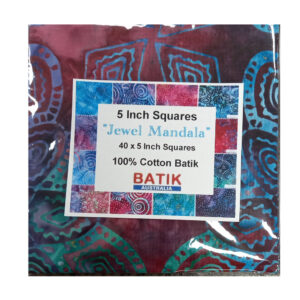 Batik Quilting Patchwork Charm Pack Jewel Mandala 5 Inch Fabrics