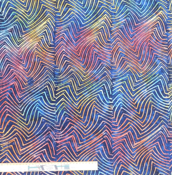 Quilting Patchwork Batik Fabric Aboriginal Abstract Waves 50x55cm FQ