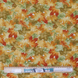 Quilting Patchwork Sewing Fabric Autumn Leaves 50x55cm FQ