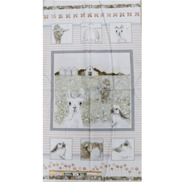 Patchwork Quilting You Are Loved Animal Panel 62x110cm Fabric
