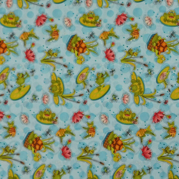 Quilting Patchwork Sewing Fabric Lillypad Frogs 50x55cm FQ