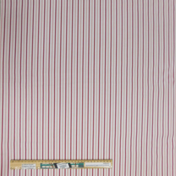 Quilting Patchwork Sewing Fabric Storybook Pink Stripes 50x55cm FQ