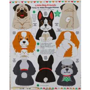 Patchwork Quilting Sewing Dogs Cushions 90x110cm Fabric Panel