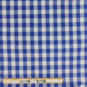 Quilting Patchwork Sewing Fabric Large Blue Gingham 50x55cm FQ