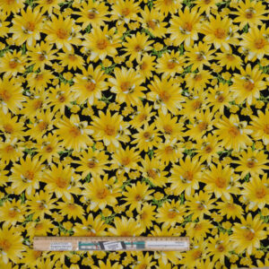 Quilting Patchwork Sewing Fabric Sunflower Bees 50x55cm FQ