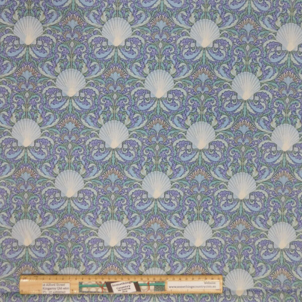 Quilting Patchwork Fabric TILDA Cotton Beach Shell Blue 50x55cm FQ