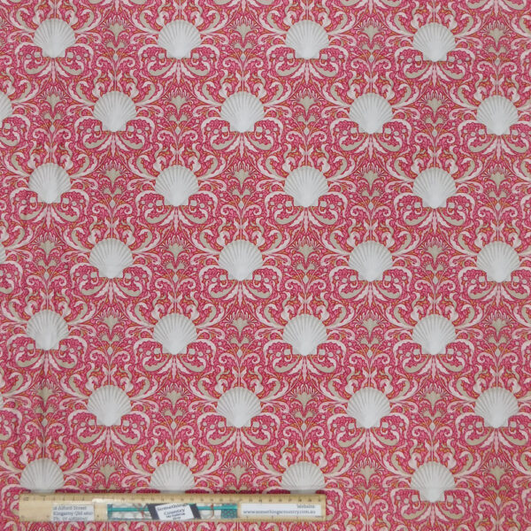 Quilting Patchwork Fabric TILDA Cotton Beach Shell Coral 50x55cm FQ