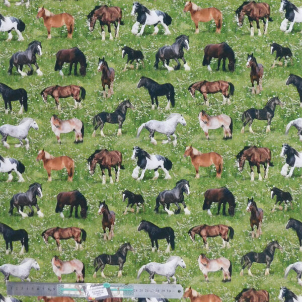 Quilting Patchwork Sewing Fabric Heavy Horses Assorted 50x55cm FQ