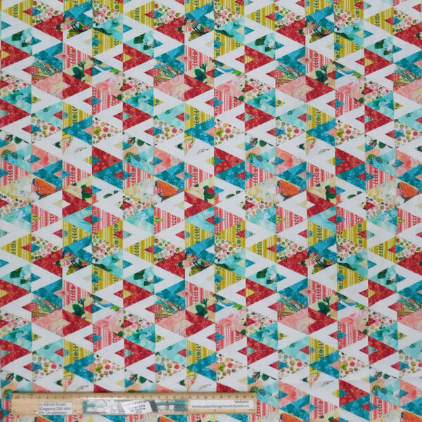 Quilting Patchwork Sewing Fabric Geometric Triangles 50x55cm FQ
