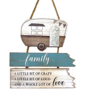 Country Wooden Farmhouse Sign Caravan Family Lot of Love Plaque