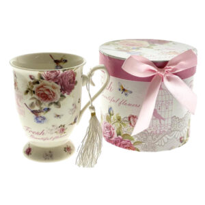 Kitchen Tea Coffee Mug Fresh Beautiful Flowers Cup Gift Boxed