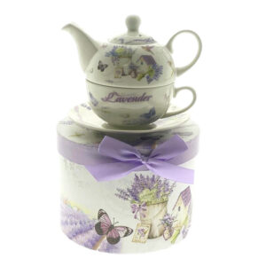 Elegant Kitchen Teapot Lavender 1 Floral Tea for One Giftboxed