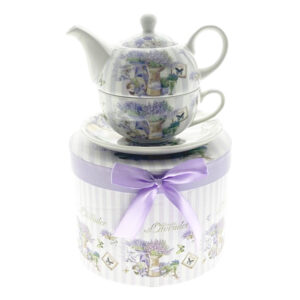 Elegant Kitchen Teapot Lavender Floral Tea for One Giftboxed