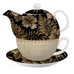 Floral Teapot Mellow Hibiscus Tea For One Cup and Saucer