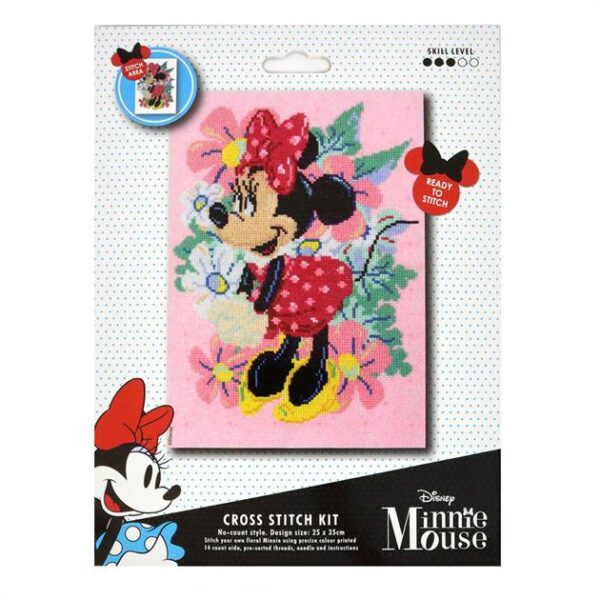 Disney Minnie Mouse No Count Cross Stitch Kit