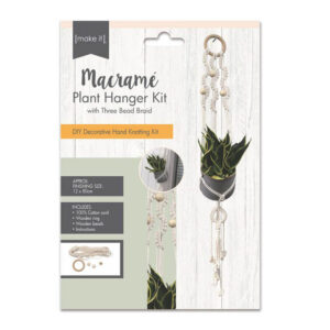 Make It Creative Macrame Kit Plant Hanger Kit Cream Three Bead Braid