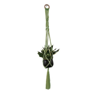 Make It Creative Macrame Kit Plant Hanger Kit Green Spiral Knot