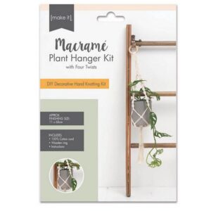 Make It Creative Macrame Kit Plant Hanger Kit Cream Four Twists