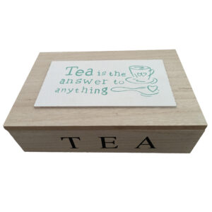 French Country Tea Bag Box Tea Is the Answer Wooden Teabag Holder