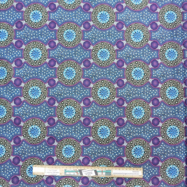 Patchwork Quilting Fabric Aboriginal Bush Berry Purple 50x55cm FQ