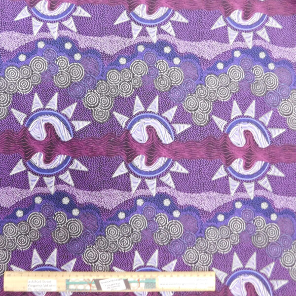 Patchwork Quilting Fabric Aboriginal Sunset Night Dreaming 50x55cm FQ