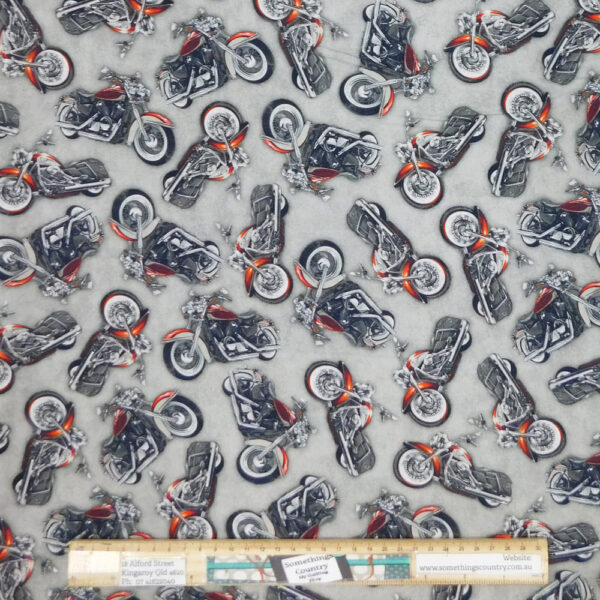 Quilting Patchwork Sewing Fabric Ride Free Motorbikes 50x55cm FQ