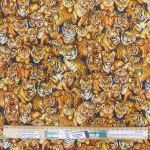 Quilting Patchwork Sewing Fabric Jangala Tigers 50x55cm FQ