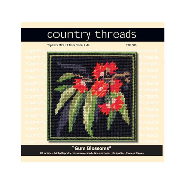 Country Threads Tapestry Printed Gum Blossoms Incl Threads