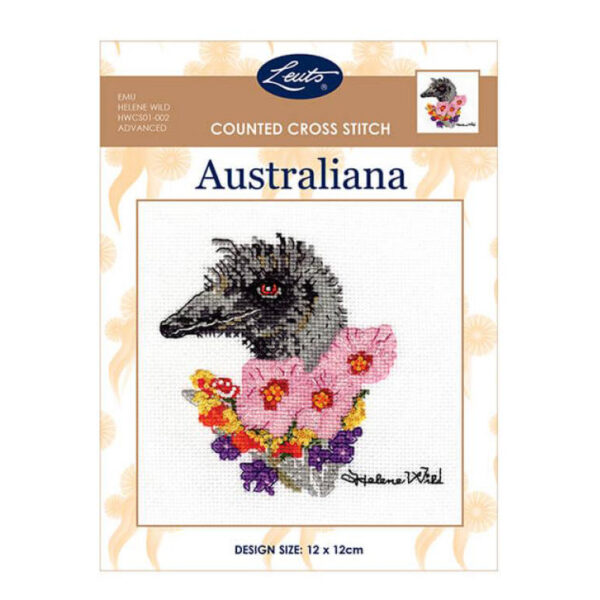 Helene Wild Australian Cross X Stitch Kit Black Emu Counted