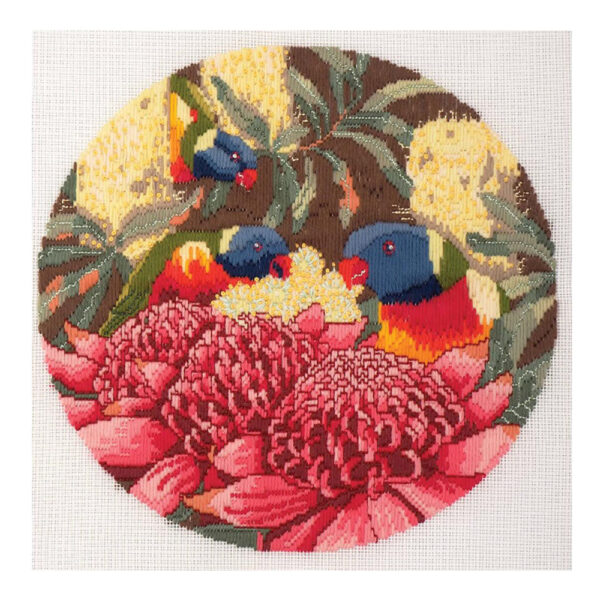 Helene Wild Australian Long Stitch Kit Rainbow Lorikeets Including Threads
