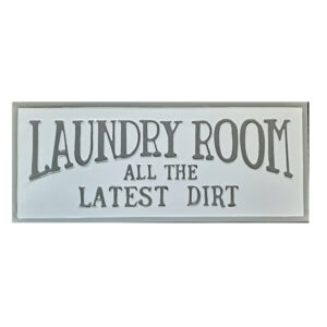 Country Metal Enamel Farmhouse Sign Laundry Room Latest Dirt Plaque