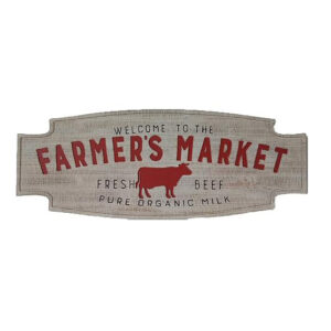 Country Wooden Farmhouse Sign Farmers Market Plaque