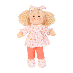 Lovely Soft Rag Doll SUMMER Peach Pants Girl Doll Medium 25cm