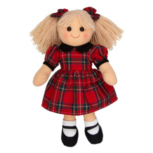 Hopscotch Lovely Soft Rag Doll RUBY Red Tartan Doll 35cm Large
