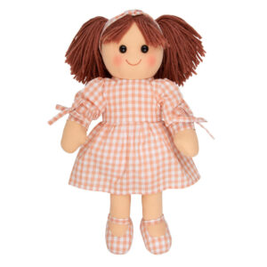 Hopscotch Lovely Soft Rag Doll SADIE Gingham Dress Doll 35cm Large